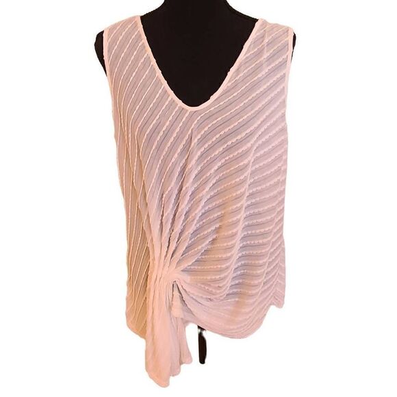 Ivanka Trump Womens White V Neck Sleeveless Tank Top Size Large - Picture 1 of 11